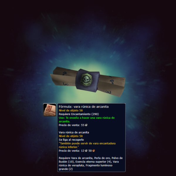 Fórmula vara rúnica de arcanita